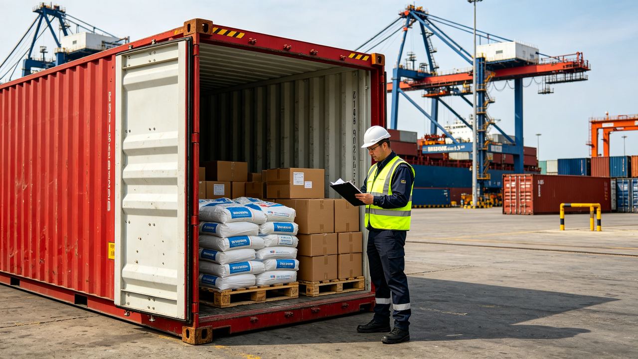 Container customs inspection at Saudi port